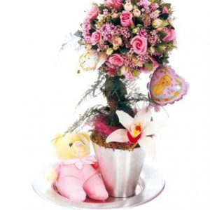 pink gift arrangement